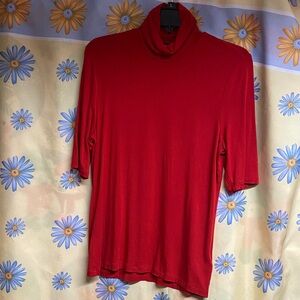 Lauren Ralph Lauren Scarlet Short Sleeve Turtleneck